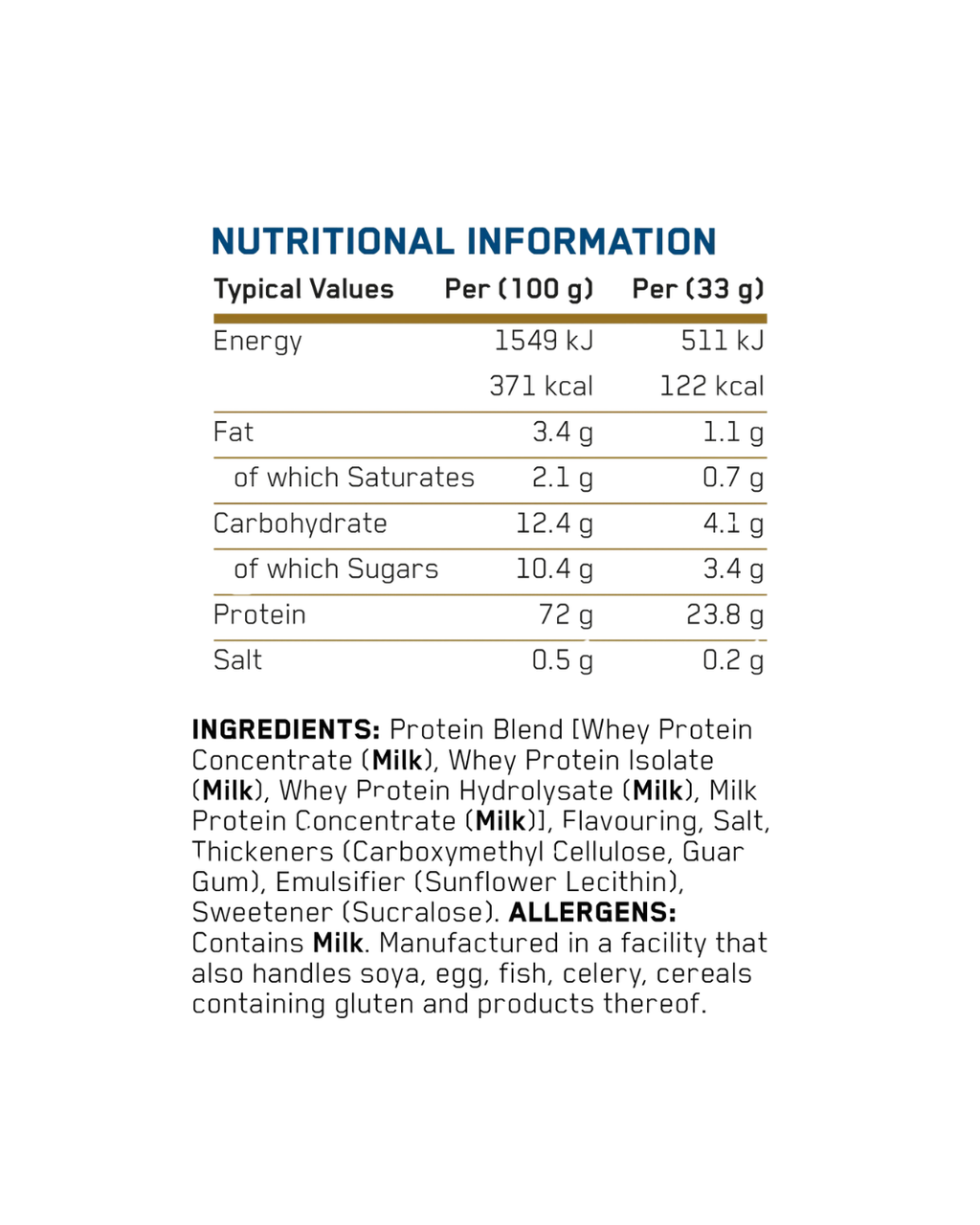 Applied Nutrition Critical Whey Vanilla 825g