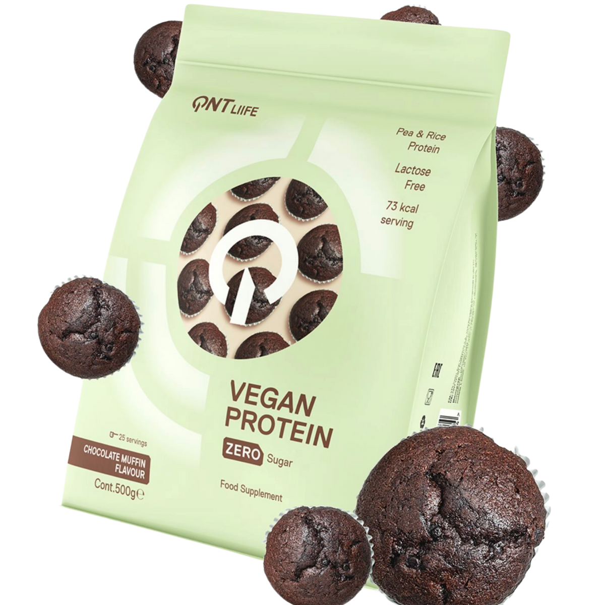 QNT Vegan Protein Chocolate Muffin 500g