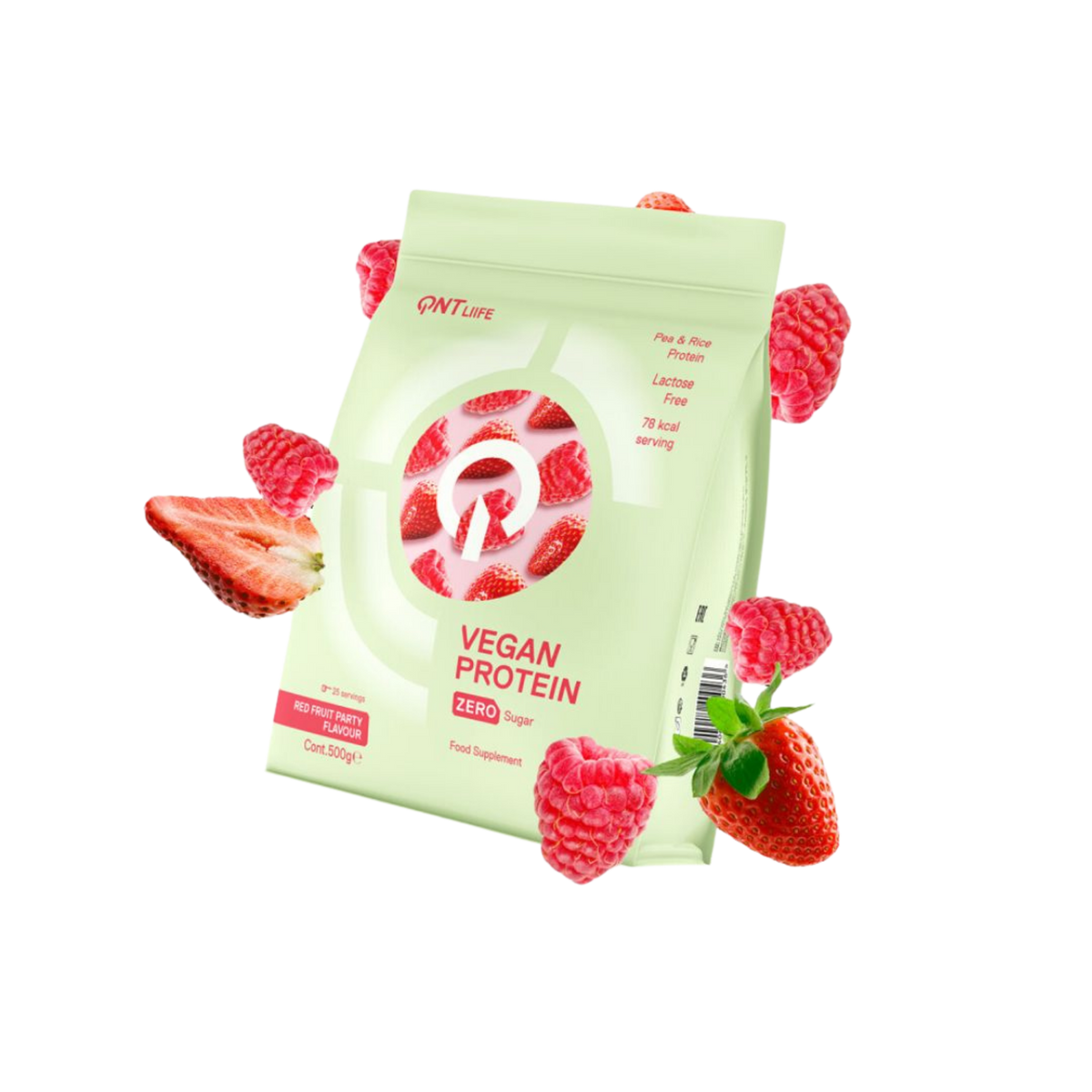 QNT Vegan Protein Red Fruits 500g