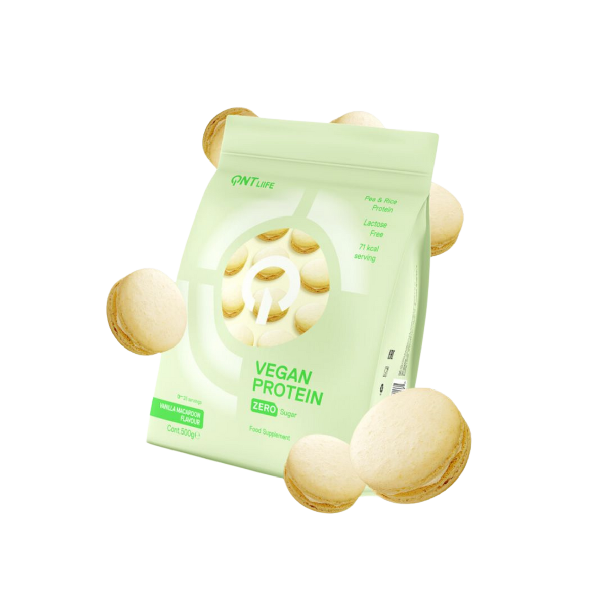 QNT Vegan Protein Vanilla Macaroon 500g
